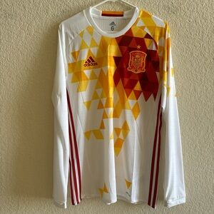 2016-17 Player Version Spain Away Long Sleeve Adidas Medium